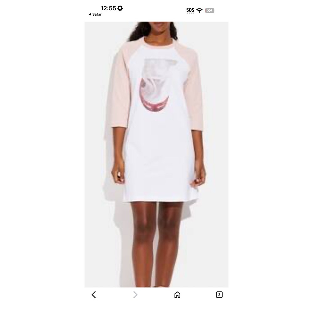 Small T Shirt Baseball dress NWOT COACH collab